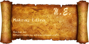 Makray Edina névjegykártya